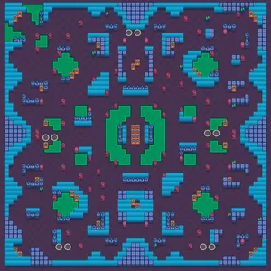 Acid Lakes — Trio Showdown map in Brawl Stars
