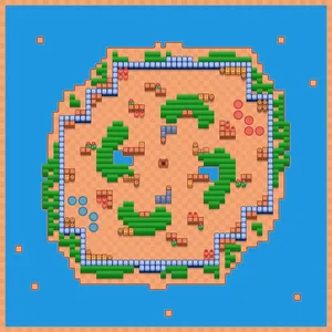 Arctic Ambush — Gem Grab 5v5 map in Brawl Stars