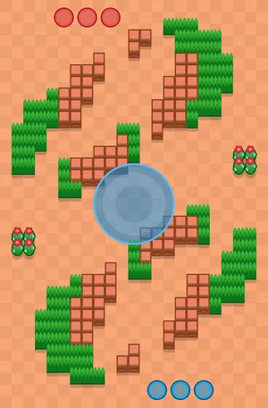 Back Shuffle — Hot Zone map in Brawl Stars