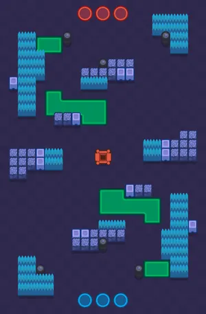 Open Space — Gem Grab map in Brawl Stars
