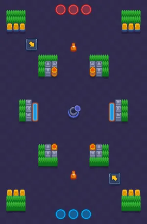 Rustic Arcade — Gem Grab map in Brawl Stars