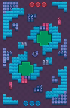 Satomi Springs — Gem Grab map in Brawl Stars