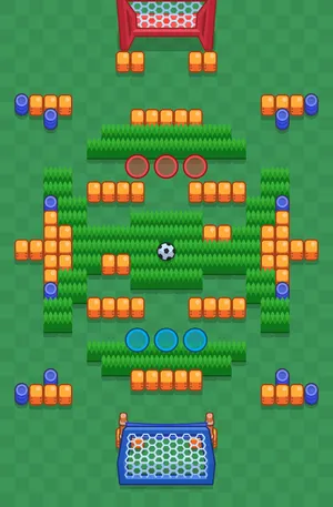 Sneaky Fields — Brawl Ball map in Brawl Stars