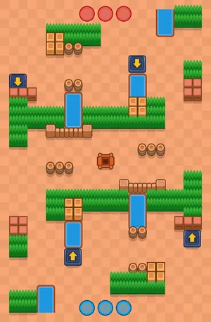 Storage Sector — Gem Grab map in Brawl Stars