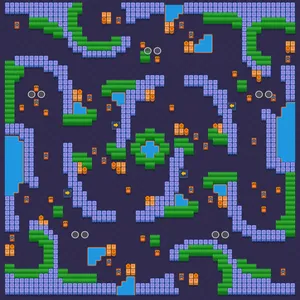 Waveform — Duo Showdown map in Brawl Stars